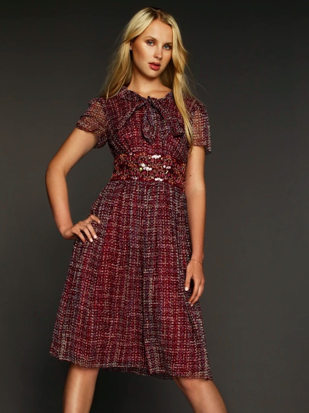 Cynthia Steffe 100% Silk Beaded Dress | 2 NWT